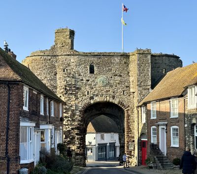 Rye East Gate - a medieval turretted stone fortification that mostly kept the French out.