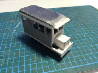 Side view with roof and buffer beam in place.