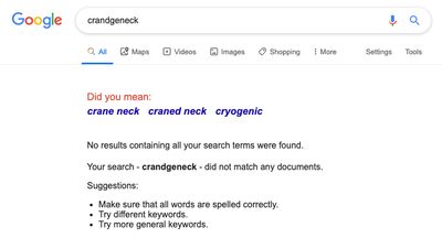 crandgneck search.