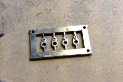 Small Run Batch Deutz — fly cranks made from folding four layers of etch and soldering.