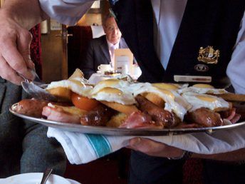 Swanage Belle by Simon Cox - Sat, October 15, 2011: On the Swanage Belle A hearty breakfast.