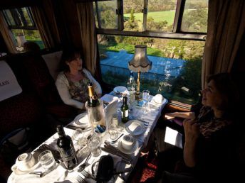 Evening dinner by Simon Cox - Sat, October 15, 2011: On the Swanage Belle Evening dinner on the Swanage Belle.