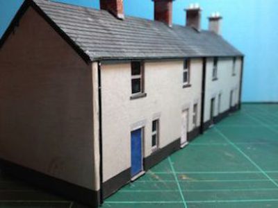 Whitesands Quay cottages close up of rear from end.